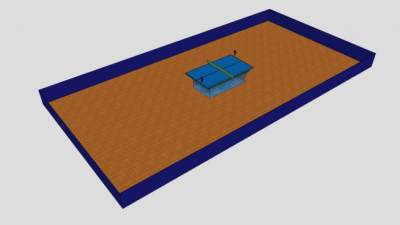 乒乓球专业桌台SU模型下载_sketchup草图大师SKP模型