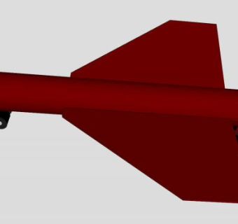 简易后掠翼飞机SU模型下载_sketchup草图大师SKP模型