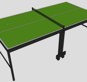 体育乒乓球台SU模型下载_sketchup草图大师SKP模型