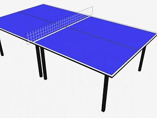 乒乓球桌器材SU模型下载_sketchup草图大师SKP模型