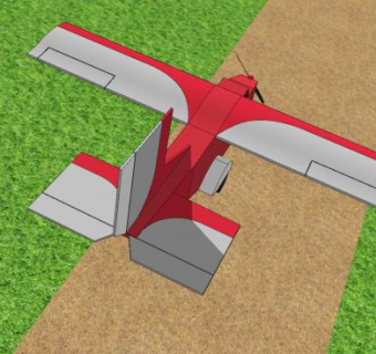 小型货运飞机SU模型下载_sketchup草图大师SKP模型