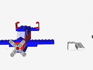 积木玩具飞机SU模型下载_sketchup草图大师SKP模型