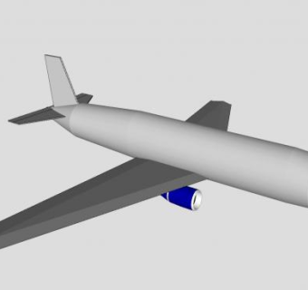 小型喷气式客机模架SU模型下载_sketchup草图大师SKP模型
