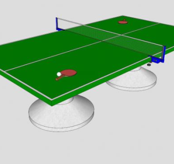 公用体育乒乓球SU模型下载_sketchup草图大师SKP模型