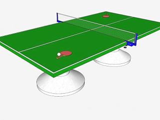 公用体育乒乓球SU模型下载_sketchup草图大师SKP模型
