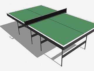 乒乓球网柱桌台SU模型下载_sketchup草图大师SKP模型