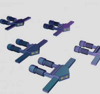 湖蓝色喷气式飞行器SU模型下载_sketchup草图大师SKP模型
