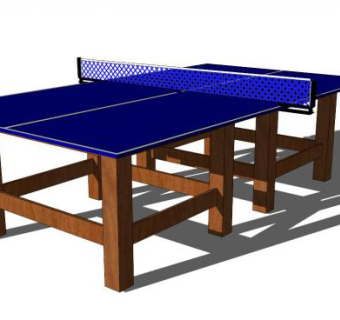 现代体育乒乓球桌SU模型下载_sketchup草图大师SKP模型