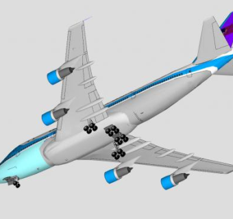 美国客机半透明模架SU模型下载_sketchup草图大师SKP模型