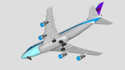 美国客机半透明模架SU模型下载_sketchup草图大师SKP模型