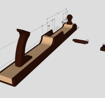 木工长刨SU模型下载_sketchup草图大师SKP模型