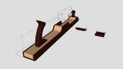 木工长刨SU模型下载_sketchup草图大师SKP模型