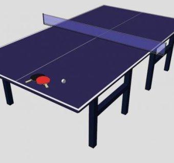 体育运动乒乓球台SU模型下载_sketchup草图大师SKP模型