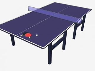体育运动乒乓球台SU模型下载_sketchup草图大师SKP模型