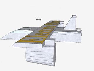 简易电动飞机SU模型下载_sketchup草图大师SKP模型