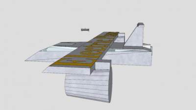 简易电动飞机SU模型下载_sketchup草图大师SKP模型