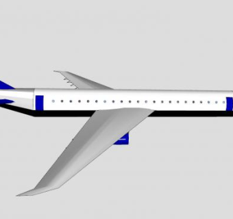 小型支线客机SU模型下载_sketchup草图大师SKP模型