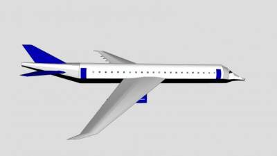 小型支线客机SU模型下载_sketchup草图大师SKP模型