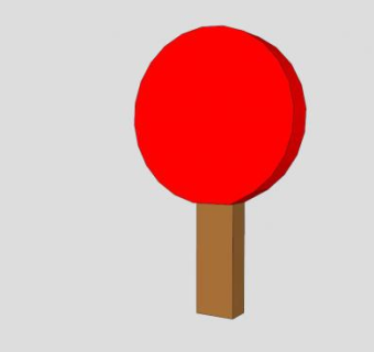 乒乓球球拍SU模型下载_sketchup草图大师SKP模型
