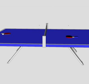 乒乓球桌运动SU模型下载_sketchup草图大师SKP模型