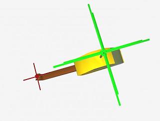 螺旋<em>桨</em>直升机模架SU模型下载_sketchup草图大师SKP模型