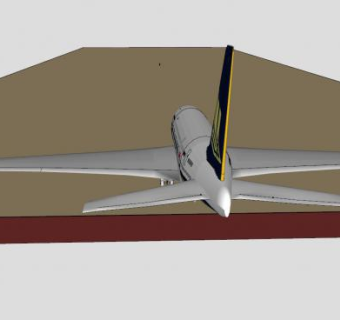 新加坡航空客机SU模型下载_sketchup草图大师SKP模型