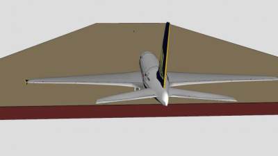 新加坡航空客机SU模型下载_sketchup草图大师SKP模型