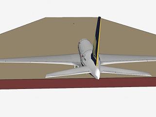 新加坡航空客机SU模型下载_sketchup草图大师SKP模型