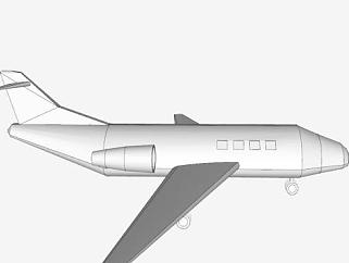 喷气式<em>私人飞机</em>SU模型下载_sketchup草图大师SKP模型
