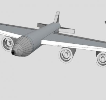 三维飞机模架SU模型下载_sketchup草图大师SKP模型