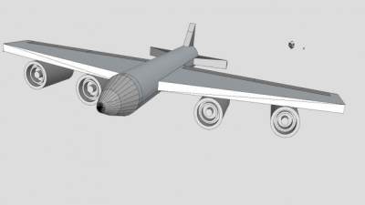 三维飞机模架SU模型下载_sketchup草图大师SKP模型