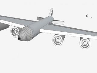 三维飞机模架SU模型下载_sketchup草图大师SKP模型