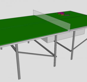 缩放乒乓球台SU模型下载_sketchup草图大师SKP模型