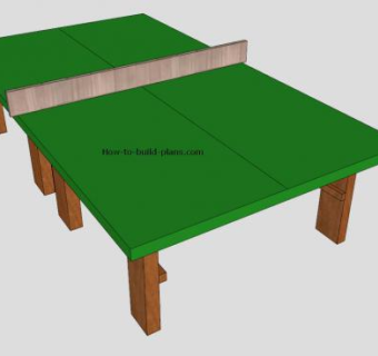 绿色乒乓球台SU模型下载_sketchup草图大师SKP模型