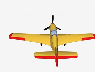 特技螺旋桨飞机SU模型下载_sketchup草图大师SKP模型