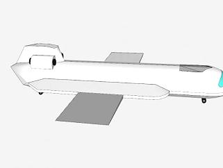 航空飞机SU模型下载_sketchup草图大师SKP模型
