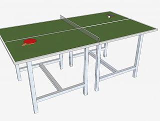乒乓球桌专业台场SU模型下载_sketchup草图大师SKP模型