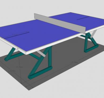 运动乒乓球桌SU模型下载_sketchup草图大师SKP模型