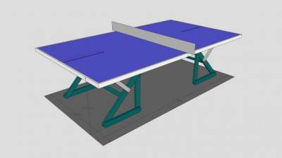 运动乒乓球桌SU模型下载_sketchup草图大师SKP模型