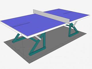 运动乒乓球桌SU模型下载_sketchup草图大师SKP模型