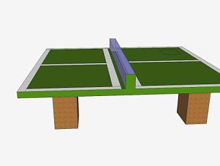 简易体育乒乓球台SU模型下载_sketchup草图大师SKP模型