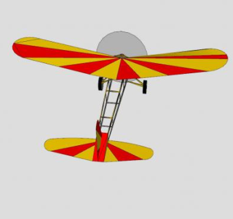 螺旋桨飞机架SU模型下载_sketchup草图大师SKP模型