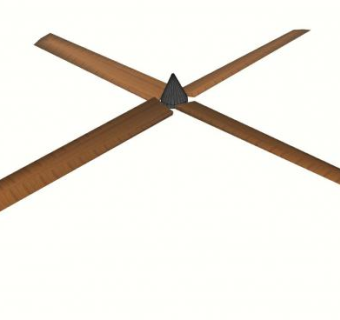 四叶螺旋桨SU模型下载_sketchup草图大师SKP模型