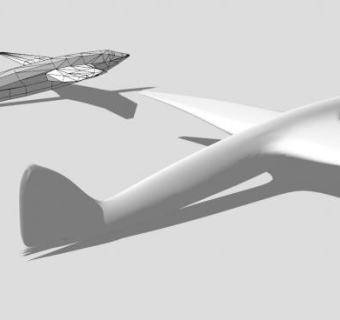 飞机外形模架SU模型下载_sketchup草图大师SKP模型