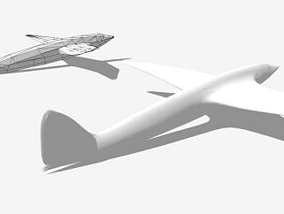 飞机外形模架SU模型下载_sketchup草图大师SKP模型