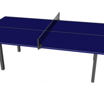 蓝色乒乓球桌SU模型下载_sketchup草图大师SKP模型