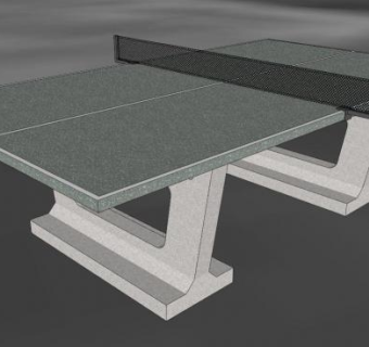 灰色乒乓球台SU模型下载_sketchup草图大师SKP模型