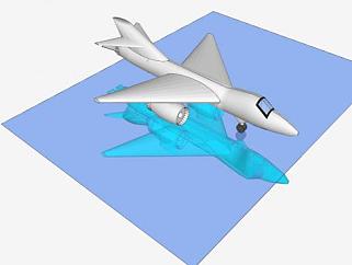 <em>后</em>掠翼喷气式飞机SU模型下载_sketchup草图大师SKP模型