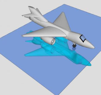 后掠翼喷气式飞机SU模型下载_sketchup草图大师SKP模型