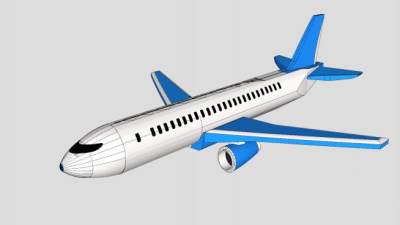 空中客车A320客机SU模型下载_sketchup草图大师SKP模型